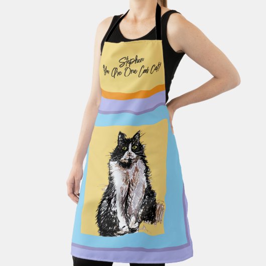 Kat Tuxedo Pastel Katten Vrouwen Pastel Kleuren Schort (Insitu)