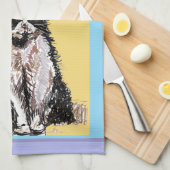 Kat Tuxedo Pastel Katten Vrouwen Pastel Kleuren Theedoek (Quarter Fold)