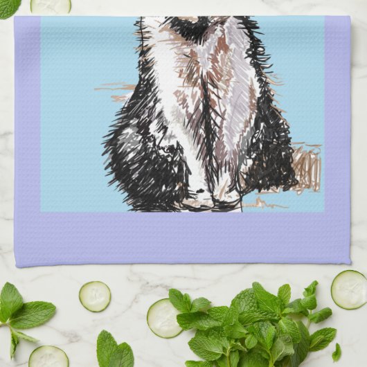 Kat Tuxedo Pastel Katten Vrouwen Pastel Kleuren Theedoek (Gevouwen)