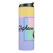 Kat Tuxedo Pastel Katten Vrouwen Pastel Kleuren Thermosbeker (Gedraaid links)