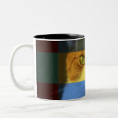 kat tweekleurige koffiemok (Links)