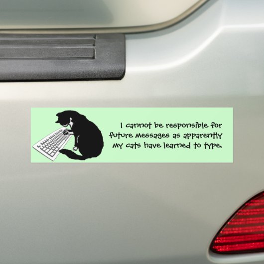 Kat typen bumpersticker (Op auto)