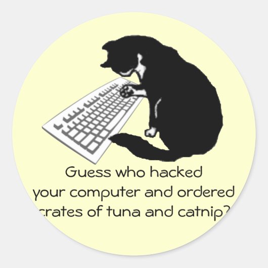 Kat typen ronde sticker (Voorkant)