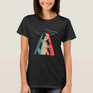 Kat UFO LOL Vaarwel Alienontvoering Vliegende Katt T-shirt