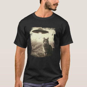 Kat & Ufo Selfie, Weirdcore Nerd Fotografie T-shirt