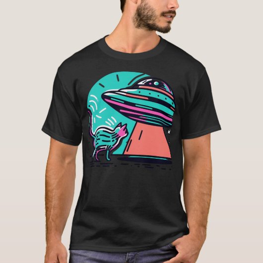 Kat Ufo spelen Kat Cult T-shirt (Voorkant)