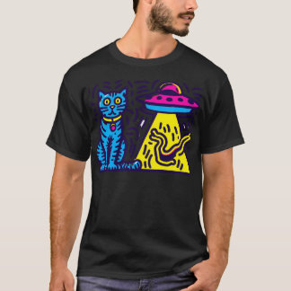 Kat Ufo spelen Kat Cult T-shirt