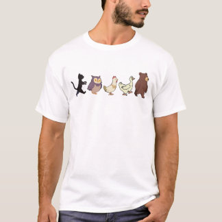 Kat Uil Kip Gans Beer Leuk Dier T-shirt
