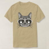 Kat uit, middelvinger t-shirt (Design voorkant)