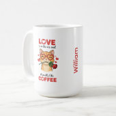 Kat Uitdrukking van je liefde mok (Voorkant links)