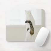 Kat uitkijkvenster, achterste uitzicht muismat (Met muis)