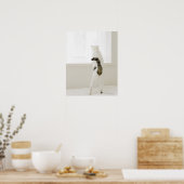 Kat uitkijkvenster, achterste uitzicht poster (Keuken)