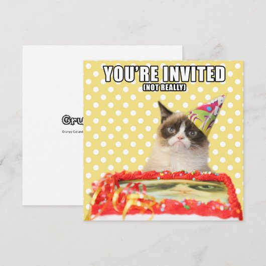 Kat-uitnodigingen - Je bent uitgenodigd Kaart (Voorkant / Achterkant)