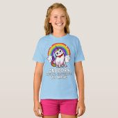 Kat Unicorn Magische Caticorn Kitten Regenboogpale T-shirt (Voorkant volledig)