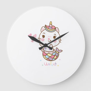 Kat Unicorn shirt - Unicat Zeemeermin Kat Ik geloo Grote Klok