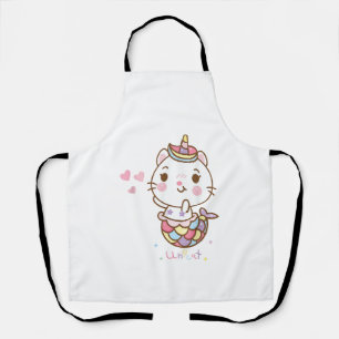 Kat Unicorn shirt - Unicat Zeemeermin Kat Ik geloo Schort