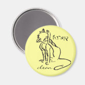 Kat vaatwasmachinemagneet magneet (Voorkant / Achterkant)