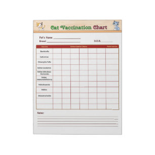 Kat Vaccinatiekaart Notitieblok
