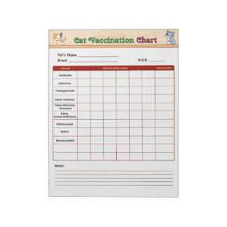 Kat Vaccinatiekaart Notitieblok