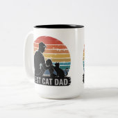 Kat Vader Beste Kat Vader Tweekleurige Koffiemok (Voorkant links)