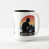 Kat Vader Beste Kat Vader Tweekleurige Koffiemok (Voorkant rechts)