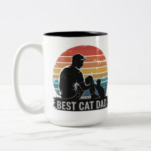 Kat Vader Beste Kat Vader Tweekleurige Koffiemok