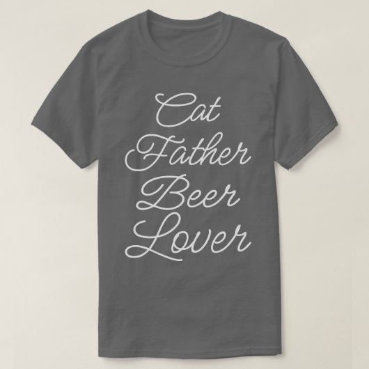 Kat Vader Bier Liefhebber II T-shirt (Design voorkant)