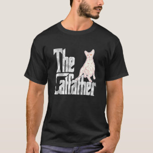 Kat Vader De Katvader Luie Sphynx Kat Vader Kattig T-shirt