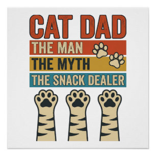Kat Vader De Snack Dealer Vintage Kat Liefhebber S Perfect Poster