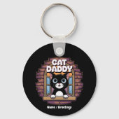 Kat Vader Extraordinaire De Beste Kat Vader Ooit Sleutelhanger (Voorkant)