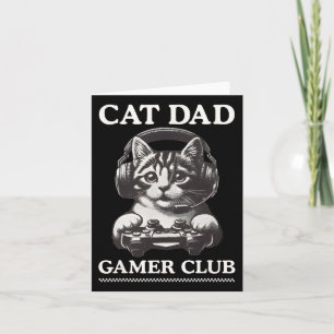 Kat Vader Gamer Club Videogames Gamen Kat Speler F Kaart