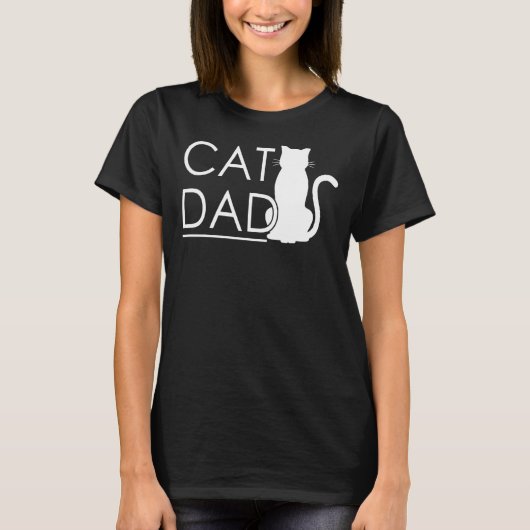 kat vader Mannen vaders Vaderdag T-shirt (Voorkant)