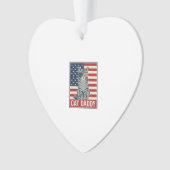 Kat Vader Patriottische Kat Vector Design_1 Ornament (voorkant)