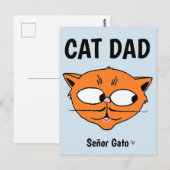"KAT VADER" Señor Gato Snuor Kat Briefkaart (Voorkant / Achterkant)