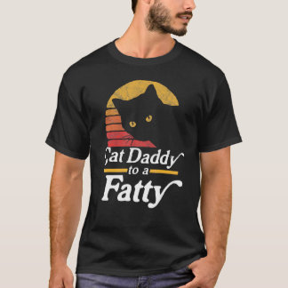 Kat Vader van een Vette! Grappige Vintage 80s Zons T-shirt