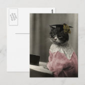 Kat Valedictorian Briefkaart (Voorkant / Achterkant)