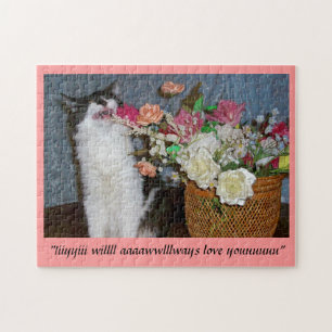 Kat Valenpuzzle zingen! Legpuzzel