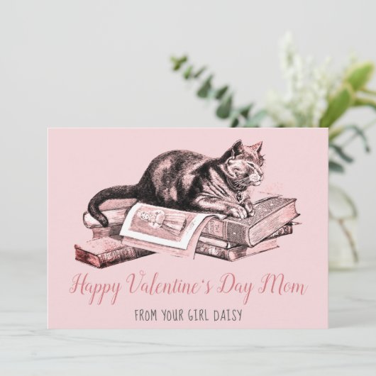 Kat-Valentijn Feestdagenkaart (Staand voorkant)