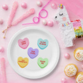 Kat Valentijn Snoep Harten Papier Borden Papieren Bordje (Feest)