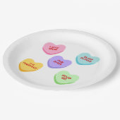 Kat Valentijn Snoep Harten Papier Borden Papieren Bordje (Gekanteld)