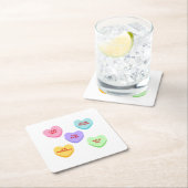 Kat Valentijn Snoep Harten Papier Onderzetter (Insitu)