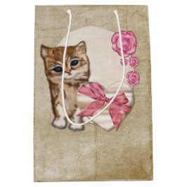 Kat Valentijn Victoriaans Mixed Media MEDIUM Cadeauzakje