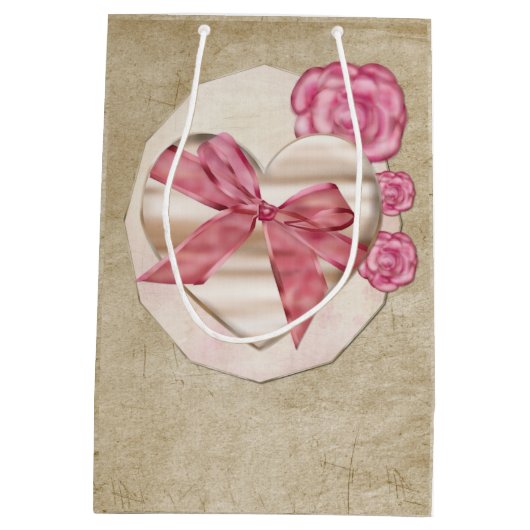 Kat Valentijn Victoriaans Mixed Media MEDIUM Cadeauzakje (Achterkant)