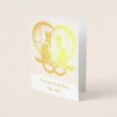 Kat Valentijns is mooi Folie Kaarten (Voorkant)