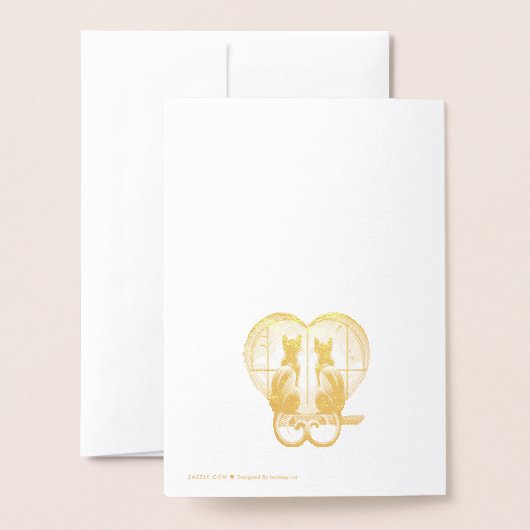 Kat Valentijns is mooi Folie Kaarten (Met envelop)