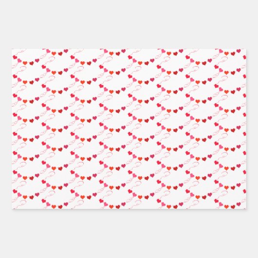 Kat Valentijns Rood, Roze en Wit Inpakpapier Vel (Voorkant 2)