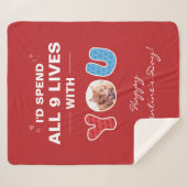 Kat Valentijnsdag Huisdier Foto Aangepast Sherpa Deken (Voorkant (horizontaal))