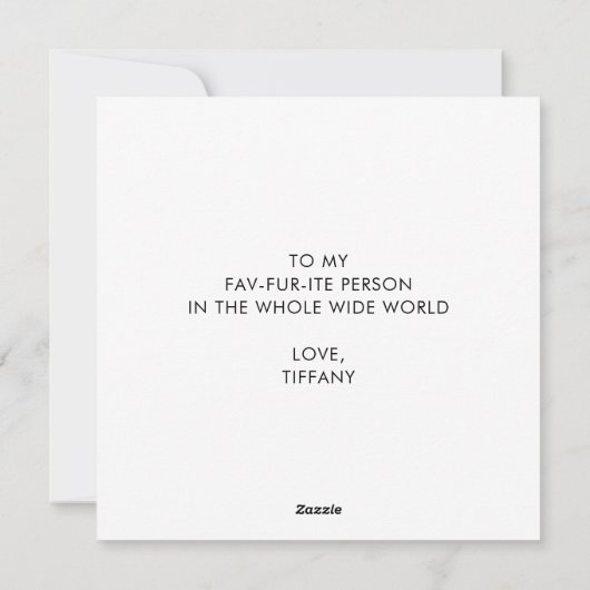 Kat Valentijnsdag Ik Hou Van Jou Hart Mooie Roze Feestdagenkaart (Achterkant)