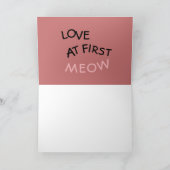 KAT VALENTIJNSDAG KAART, LIEFDE OP HET EERSTE MIAU KAART (Binnen)