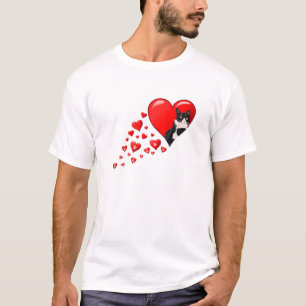 Kat-Valentijnsdag van Tuxedo, hart van keukens en  T-shirt